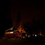 San Francisco Travel Photographer - VW Camper at Night | Kira Stackhouse Photography
